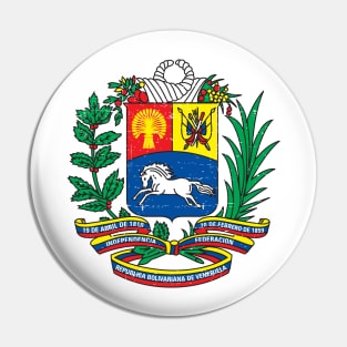 Escudo de Venezuela - Venezuela Coat of arms - vintage design Pin