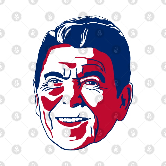 Ronald Reagan Red White and Blue by Slabafinety