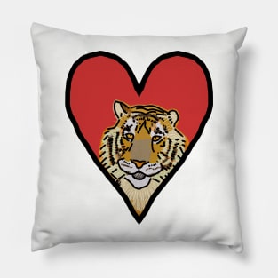 My Tiger Love on Valentines Day Graphic Pillow