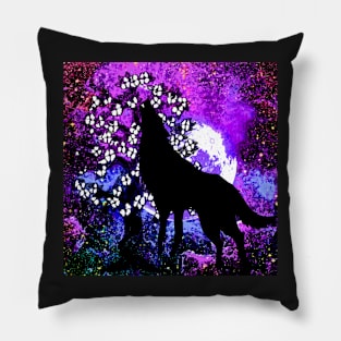 CELESTIAL WOLF OF THE NIGHT Pillow