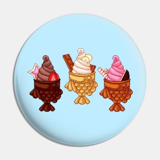 Ice Cream Taiyaki Pin