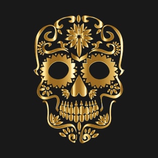 Gold Sugar Skull T-Shirt