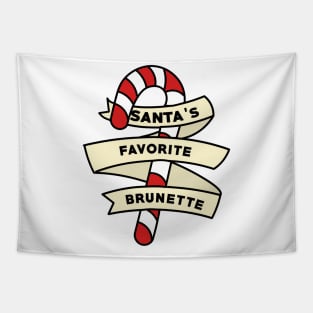 Santa's Favorite Christmas Brunette Tapestry