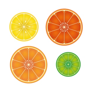 Citrus Slices Pattern: Orange, Lemon, Lime, Grapefruit T-Shirt