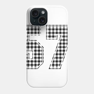 Plaid Number - 57 - Dark Phone Case