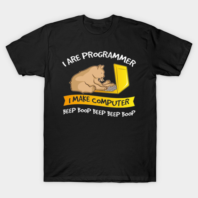 Funny Programmer Shirt Cat T Shirt Teepublic