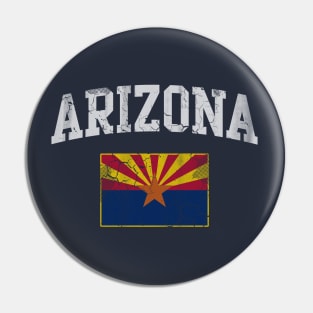 Arizona State Flag Vintage Fade Pin