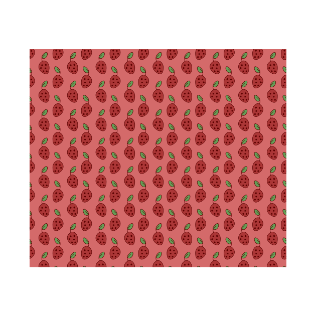 Strawberry Leaf Pink Pattern by saradaboru