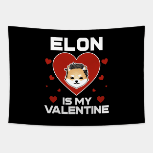 Dogelon Is My Valentine Mars ELON Coin To The Moon Crypto Token Cryptocurrency Blockchain Wallet Birthday Gift For Men Women Kids Tapestry