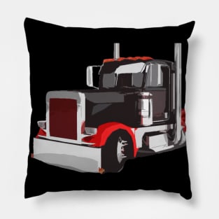 Semi Truck 18 Wheeler Trucker Peterbilt KW Pillow