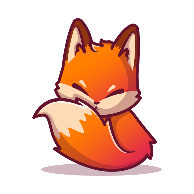 Cute Fox Sitting (2) by Catalyst Labs