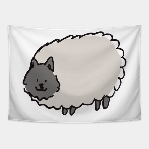 WOLF IN SHEEP'S CLOTHING Tapestry by Decamega