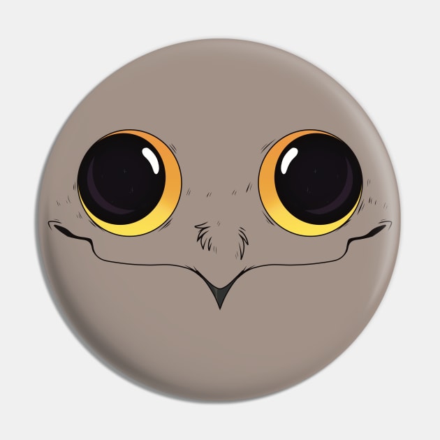 Potoo face Pin by SporkSpagel