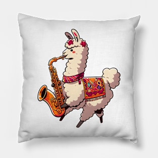 Llama saxophone lover Pillow