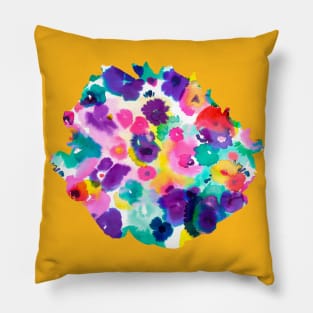 Abstract Watercolor Flowers Multi Pillow