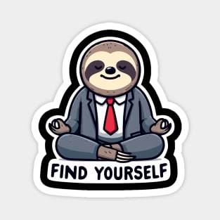 Find Yourself Sloth Magnet