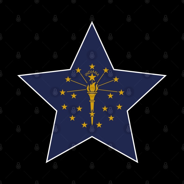 Indiana State Flag Star by Realittle