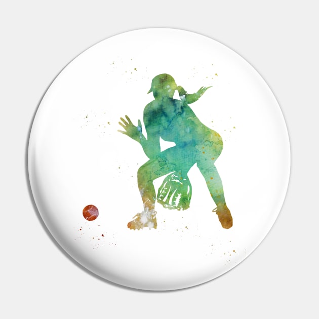 Girl softball Pin by erzebeth