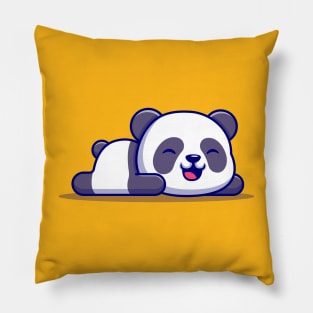 Cute Panda Sleeping Cartoon Vector Icon Illustration Pillow