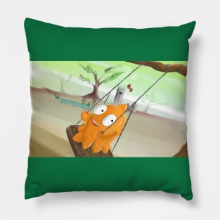 Slime on a swing Pillow