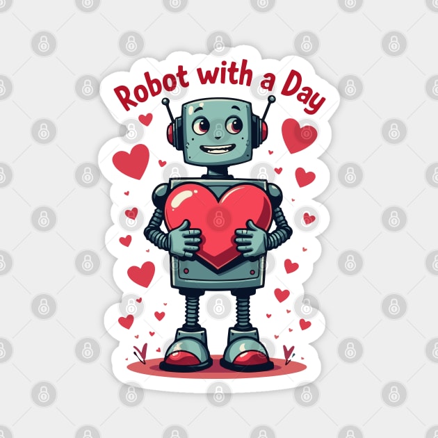 Robot with a Heart Magnet by Urbanprint