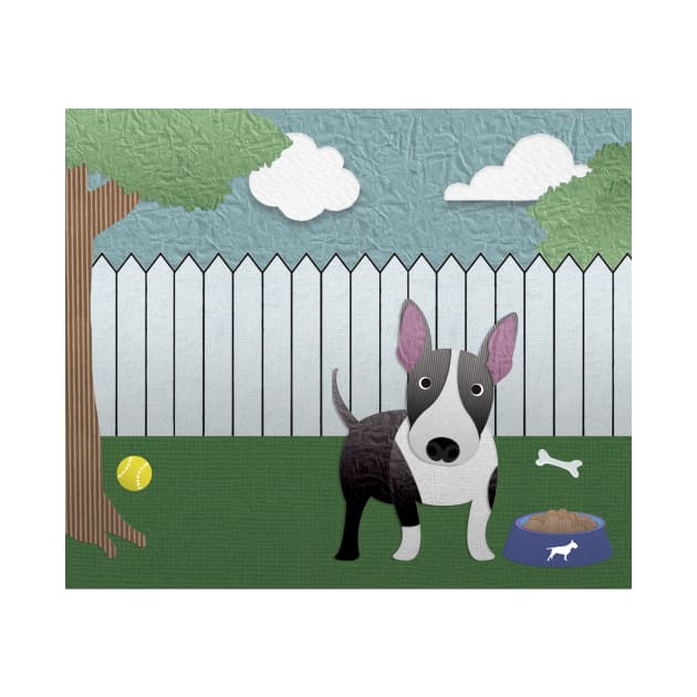 English Bull Terrier Paper Craft by DoggyStyles