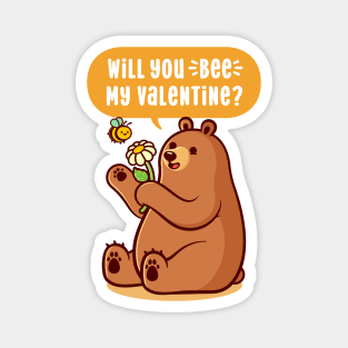 Will You Bee My Valentine? Magnet