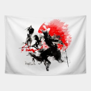 Samurai Duel Tapestry