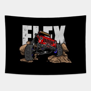 Red Jeep Flex Tapestry