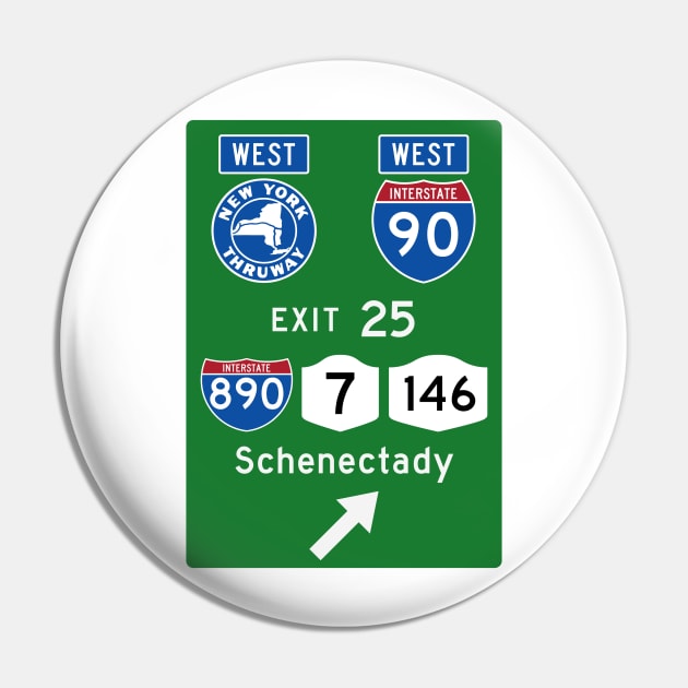 New York Thruway Westbound Exit 25: Schenectady I-890 NY Rte 7, 146 Pin by MotiviTees