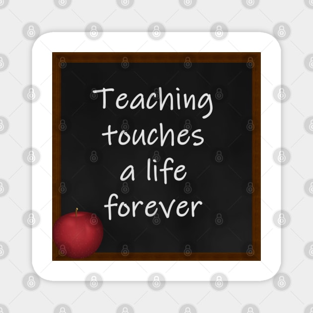 TEACHING TOUCHE A LIFE FOREVER CHALKBOARD W/ APPLE Magnet by Roly Poly Roundabout