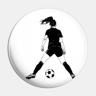 Female Soccer Player Pin