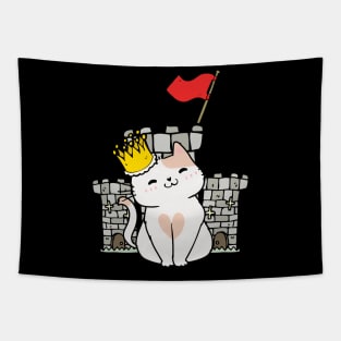 Funny persian cat is the king of the castle Tapestry