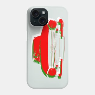 Triumph TR6 1970s classic British sports car monoblock red white green Phone Case