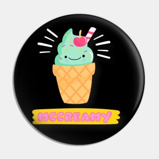 Vintage Mccreamy  Ice cream cold Pin