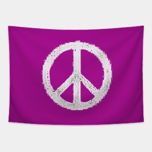 80's retro Peace Symbol Tapestry