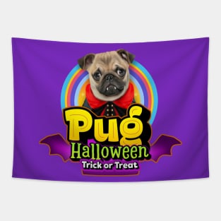 Pug halloween costume Tapestry