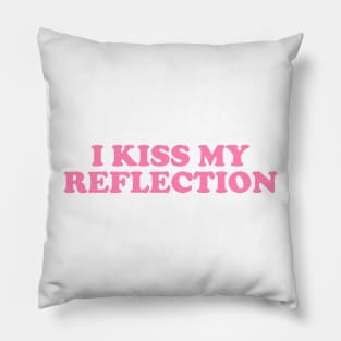 I Kiss My Reflection Y2K Tee, Girl Outfit 00s Inspired Retro Tee, Late 90s Style Pillow