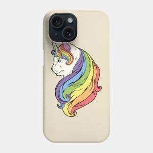 Unicat rainbow mane and horn Phone Case