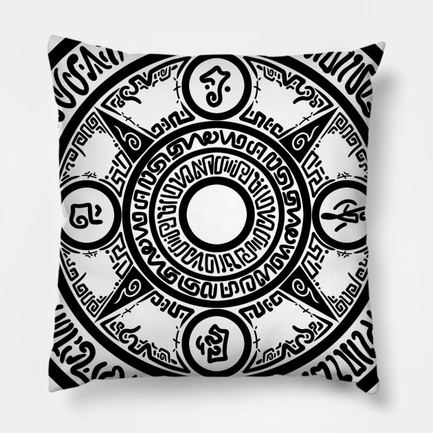 Red Horizon - Nehtali's Spell Circle - Black Pillow by JascoGames