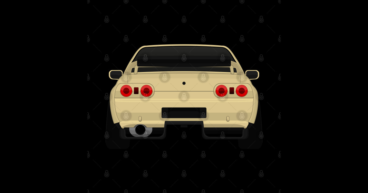 R32 rear Cream - Gtr R32 - Sticker | TeePublic