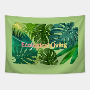 Eco-local living,palm tree,summer,summertime,summer season Tapestry