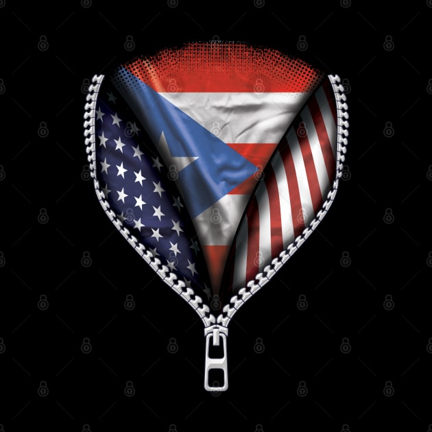 Puerto Rican Flag  Puerto Rico Flag American Flag Zip Down - Gift for Puerto Rican From Puerto Rico by Country Flags