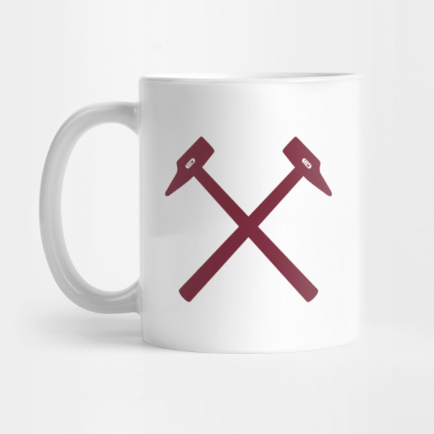 Crossed Hammers West Ham United Mug Teepublic