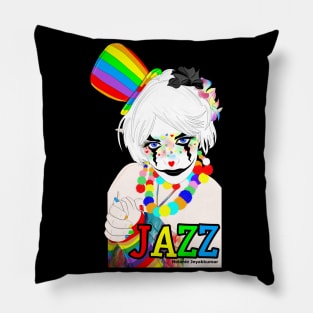 Jazz the Rainbow Clown Pillow