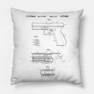 Glock Handgun Patent (black) Pillow