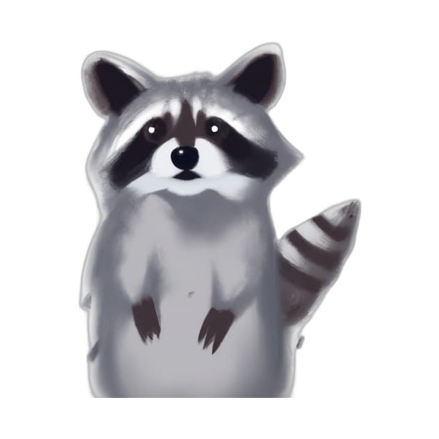 Cute Raccoon Drawing by Play Zoo