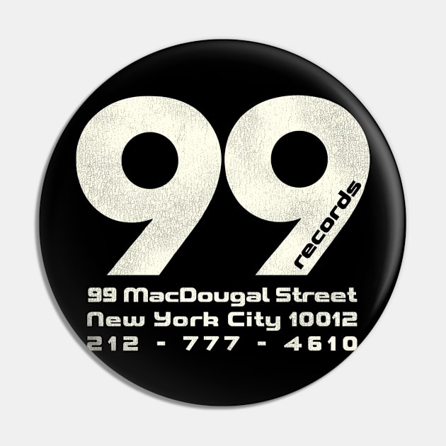 99 RECORDS // 80s Defunct Music Label Pin by darklordpug