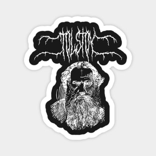 Leo Tolstoy Gothic Black Metal Magnet