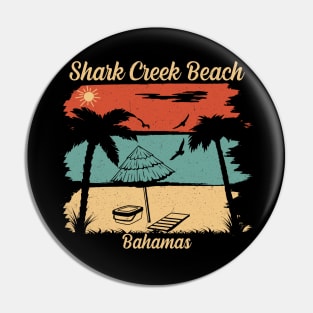 Bahamas Bahamian Flag Beach Great Shark Creek Pin